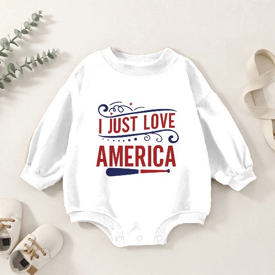 I Just Love America Baby Romper Sweatshirts