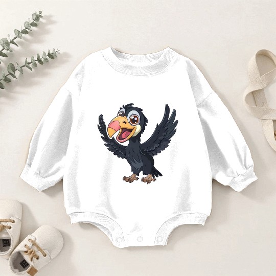 Joyful California Condor Cartoon Character Baby Romper Sweatshirts
