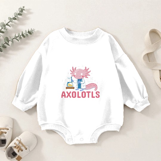 Axolotl Science Teacher Mexican Salamander Baby Romper Sweatshirts