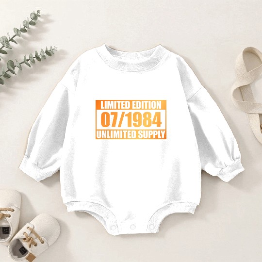 40th birthday Limited Edition - ꝏ Supply 07/1984 Baby Romper Sweatshirts