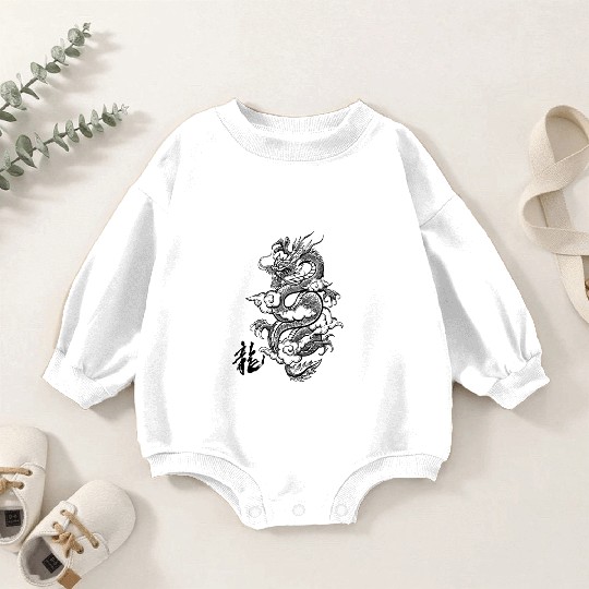 Japanese Dragon Tattoo Baby Romper Sweatshirts