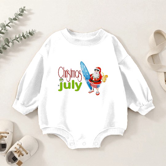 christmas in july Baby Romper Sweatshirts