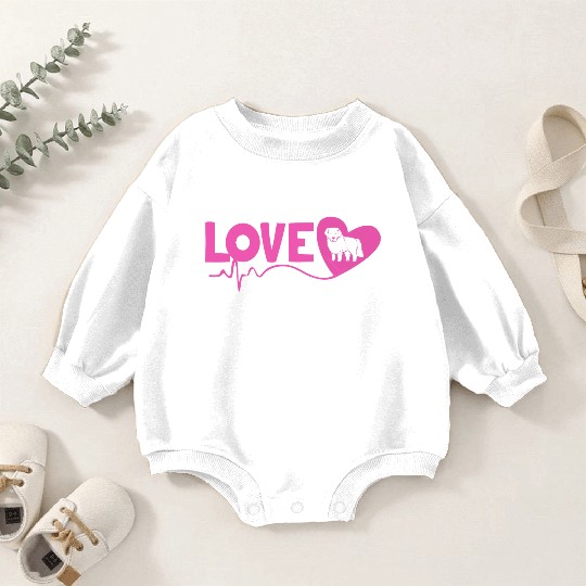 Dog Lover Pet Owner I Love My Great Pyrenees Baby Romper Sweatshirts