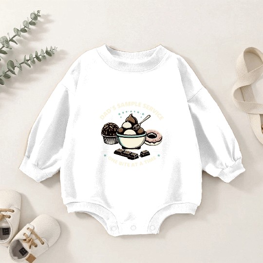Dad's Sample Service One Bite at a Time Baby Romper Sweatshirts