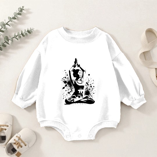 Meditation Relaxation Asian Yoga Teacher Baby Romper Sweatshirts
