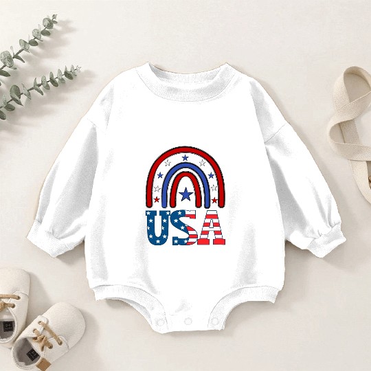 4th of July Baby Romper Sweatshirts