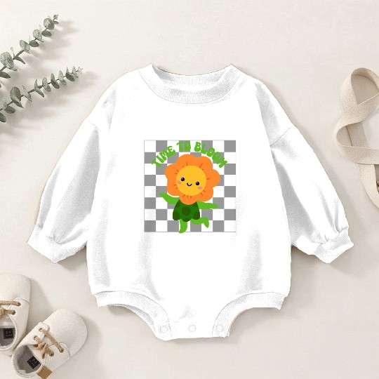 Time to Bloom: Floral Print Design Baby Romper Sweatshirts