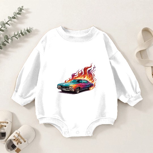 Retro American Racing Muscle Car Baby Romper Sweatshirts