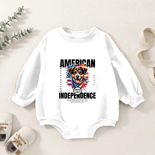 Washington D.C.'s State Dog: The Mixed Breed Baby Romper Sweatshirts