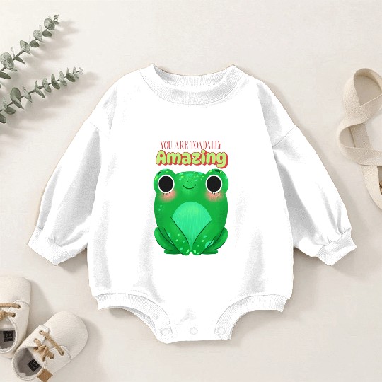 Toad with funny quote Baby Romper Sweatshirts