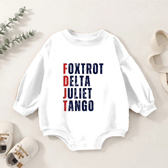 FOXTROT DELTA JULIET TANGO WHITE Baby Romper Sweatshirts