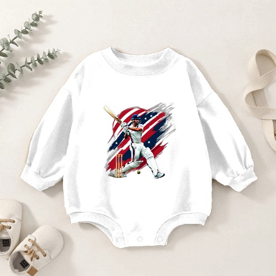 US CRICKET LOVE Baby Romper Sweatshirts
