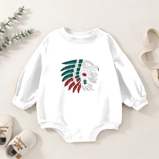 Aztec Warrior Indigenous Mexican Aztec Jaguar Baby Romper Sweatshirts