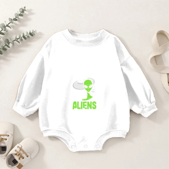 Funny Alien Ufo Extraterrestrials Lover Gift Baby Romper Sweatshirts