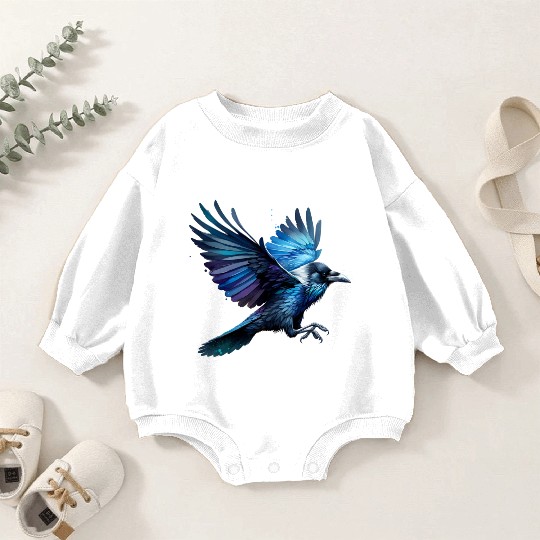 Raven in Flight Baby Romper Sweatshirts