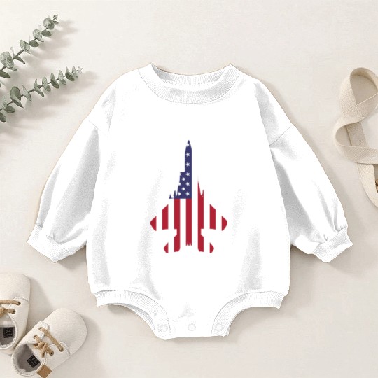 Patriotic American F-15 Baby Romper Sweatshirts