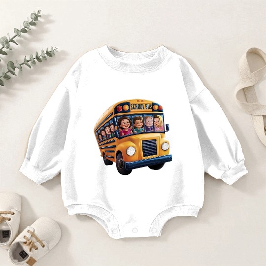 School Bus Adventures Baby Romper Sweatshirts