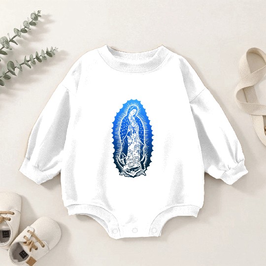 Virgin Mary jesus bible christian religion madona Baby Romper Sweatshirts
