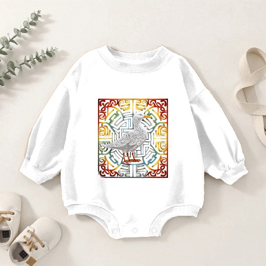 Seagull Mandala Graphic Illustration Baby Romper Sweatshirts