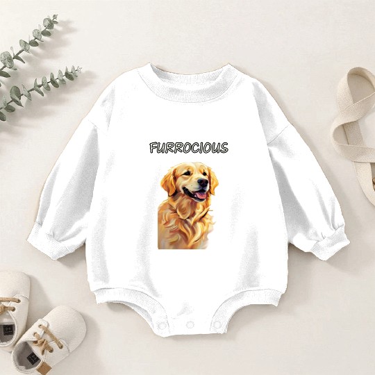 Furrocious Golden Retriever Baby Romper Sweatshirts