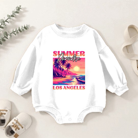 Summer Paradise Los Angeles Venice Beach Baby Romper Sweatshirts