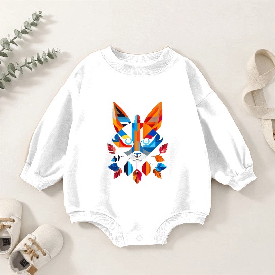 Fox Animal Graphic Artwork Baby Romper Sweatshirts