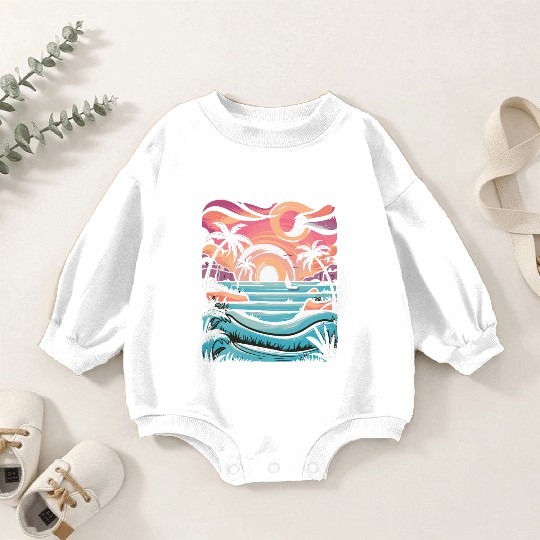 Azure Embrace Mediterranean Dreamscapes Baby Romper Sweatshirts
