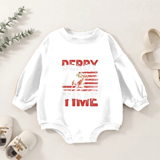 Derby Time Louisville Kentucky Horse Racing Baby Romper Sweatshirts