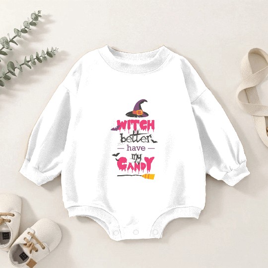 halloween witch Baby Romper Sweatshirts