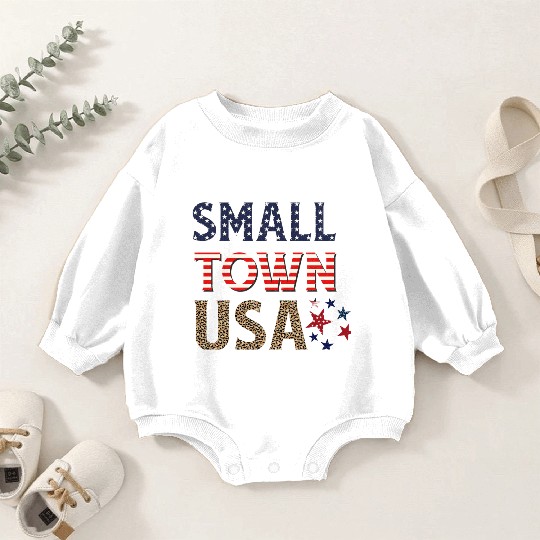 SMALL TOWN USA Baby Romper Sweatshirts