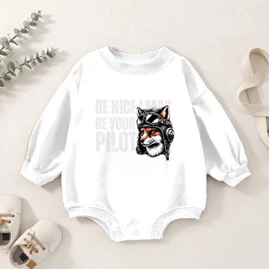 Be Nice Aviation Graphic, funny pilote black Baby Romper Sweatshirts