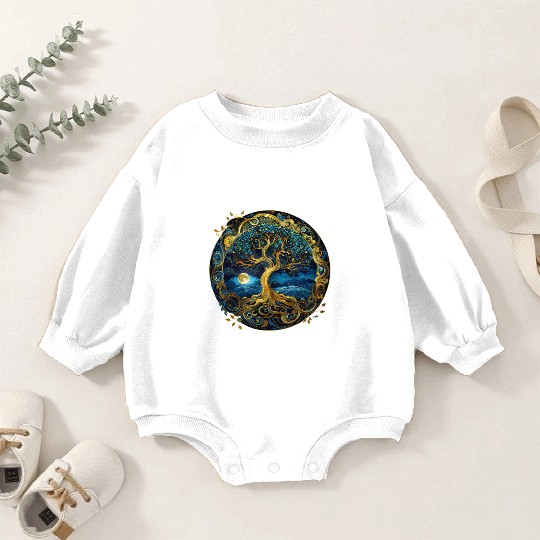 Irish Nordic Celtic Tree of Life Yggdrasil Baby Romper Sweatshirts