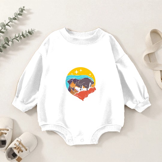Funny Bernese Dog Sleeping Official Sleep Baby Romper Sweatshirts