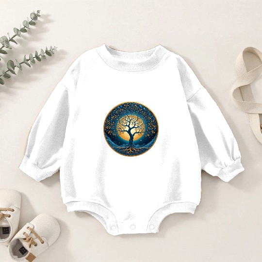 Irish Nordic Celtic Tree of Life Yggdrasil Baby Romper Sweatshirts