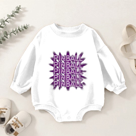 Pinball Purple Neon Baby Romper Sweatshirts
