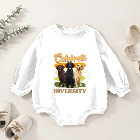 Labrador Retriever CELEBRATE DIVERSITY Labrador Baby Romper Sweatshirts