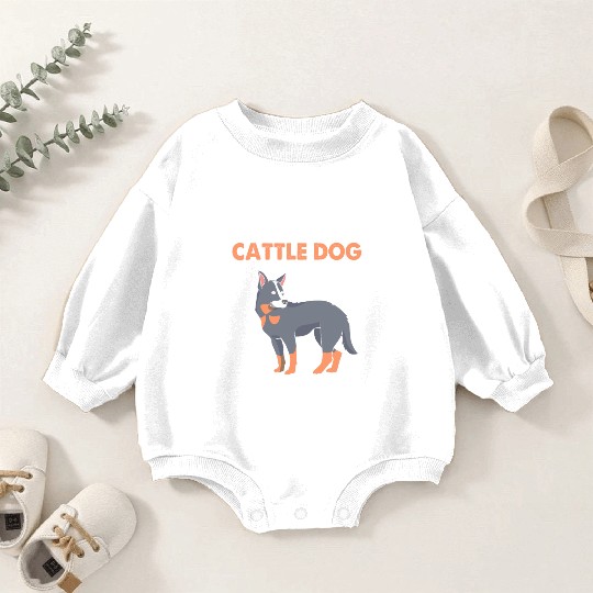 Blue Heeler Cattle Dog The Anatomy Of Cattle Dog Baby Romper Sweatshirts