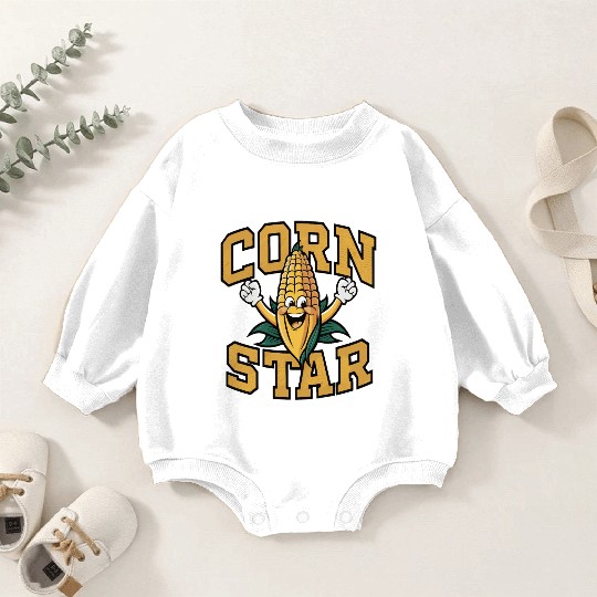 Funny Farm Food Baby Romper Sweatshirts Corny Cob Farmer Corn Star