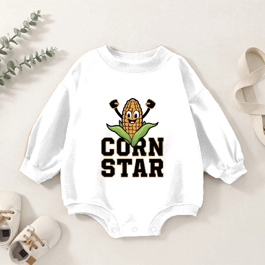 Funny Farm Food Baby Romper Sweatshirts Corny Cob Farmer Corn Star