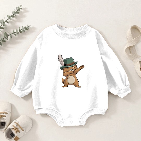 Groundhog Marmot for a Marmot lover groundhog fan Baby Romper Sweatshirts