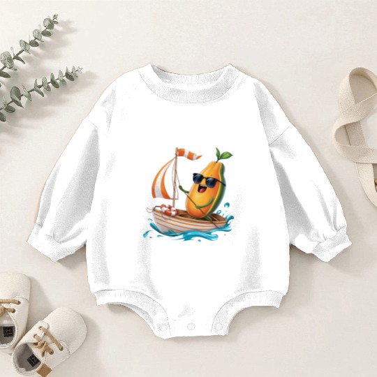 Fruit Boating Papaya Baby Romper Sweatshirts
