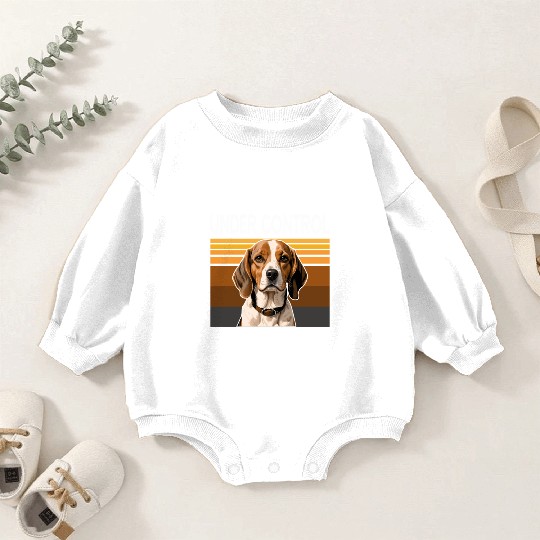 beagle Under control Not fast enough Baby Romper Sweatshirts