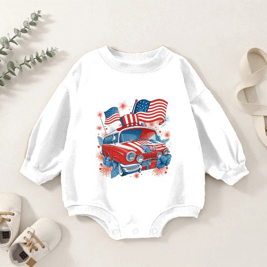 Land of the Free Baby Romper Sweatshirts
