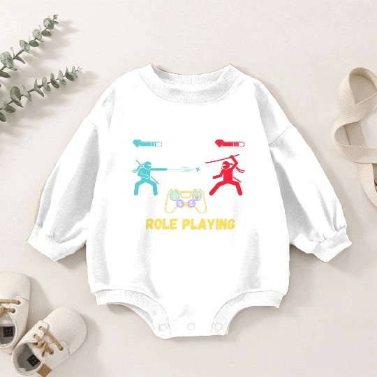 game game, gaming, gamer, video game, funny, video Baby Romper Sweatshirts