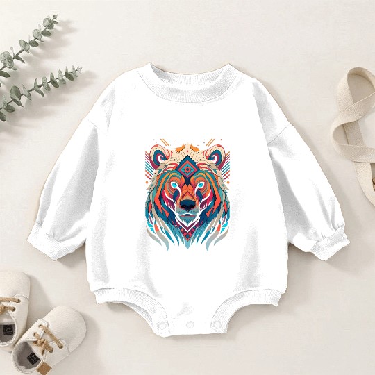 Native American Spirit Wolf Baby Romper Sweatshirts