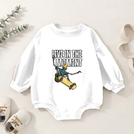 Skater's Live in the Moment Inspiration Baby Romper Sweatshirts