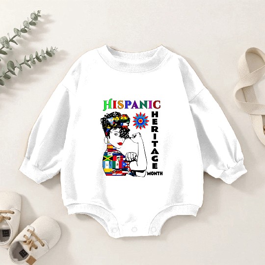 Hispanic Heritage Month Latino Countries Flag Baby Romper Sweatshirts