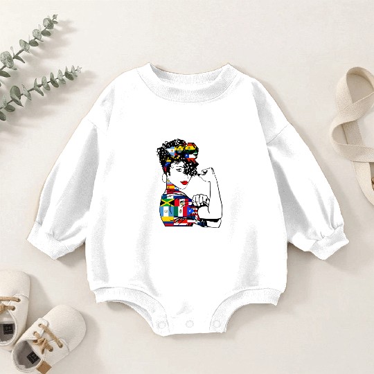 Hispanic Heritage Month Latino Countries Flag Baby Romper Sweatshirts