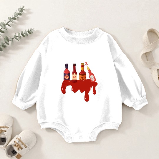 Hot Sauce Hot Sauces Foodie Tea Spicy Hot Baby Romper Sweatshirts