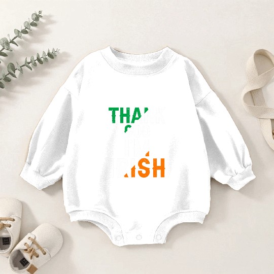 St Patricks Thank God Im Irish Premium Baby Romper Sweatshirts